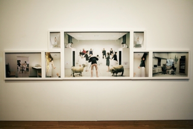 The Last Judgment, inkjet prints on paper and wooden frame, 106 × 408 cm, 2008.